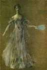 Thomas Dewing Canvas Paintings - Lady in Lavender Dress